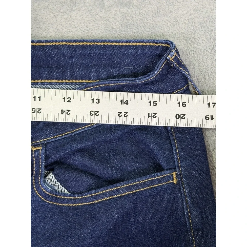 Old Navy Jeans Womens 12 Short Blue‎ Dark Wash High Rise Wow Wide Leg Stretch